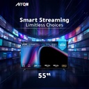 ARRQW 55 INCH QLED 4K GOOGLE TV 5.0, DOLBY VISION/ATMOS, DLG 120HZ, TV RO-55LCQ120