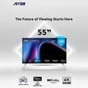 ARRQW 55 INCH QLED 4K GOOGLE TV 5.0, DOLBY VISION/ATMOS, DLG 120HZ, TV RO-55LCQ120