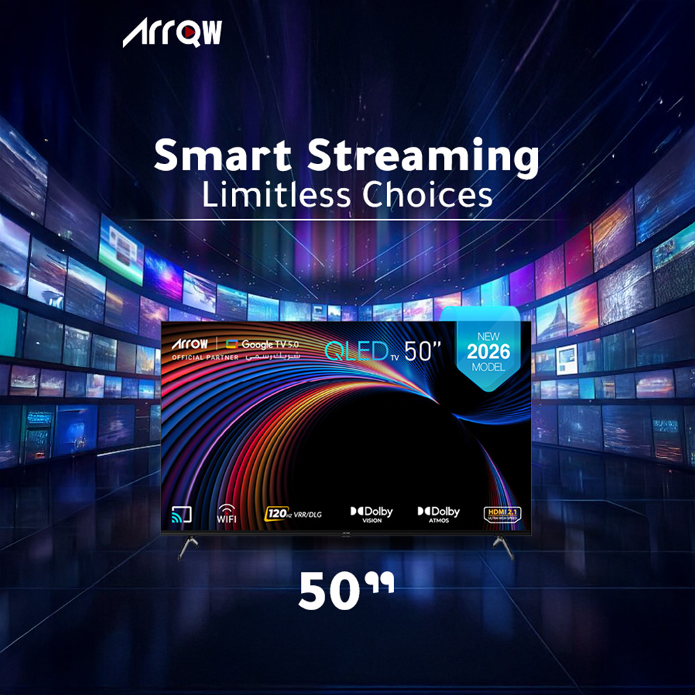 ARRQW 50 INCH QLED 4K GOOGLE TV 5.0, DOLBY VISION/ATMOS, DLG 120HZ, TV RO-50LCQ120