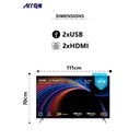 ARRQW 50 INCH QLED 4K GOOGLE TV 5.0, DOLBY VISION/ATMOS, DLG 120HZ, TV RO-50LCQ120