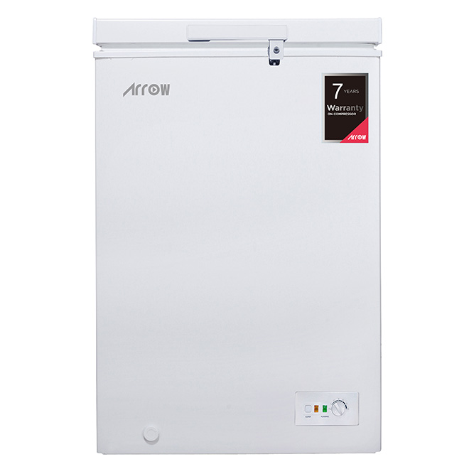 Arrow Chest Freezer 3.5 CU.FT, 100 Liters ,White RO-160F